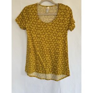 LuLaRoe Yellow Shirt Hi Lo Hem Women Size XXS